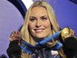 Американская горнолыжница Линдси Вонн с двумя медалями Олимпиады-2010. Фото (c)AFP